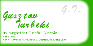 gusztav turbeki business card