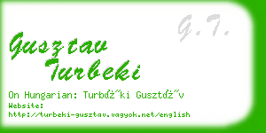 gusztav turbeki business card